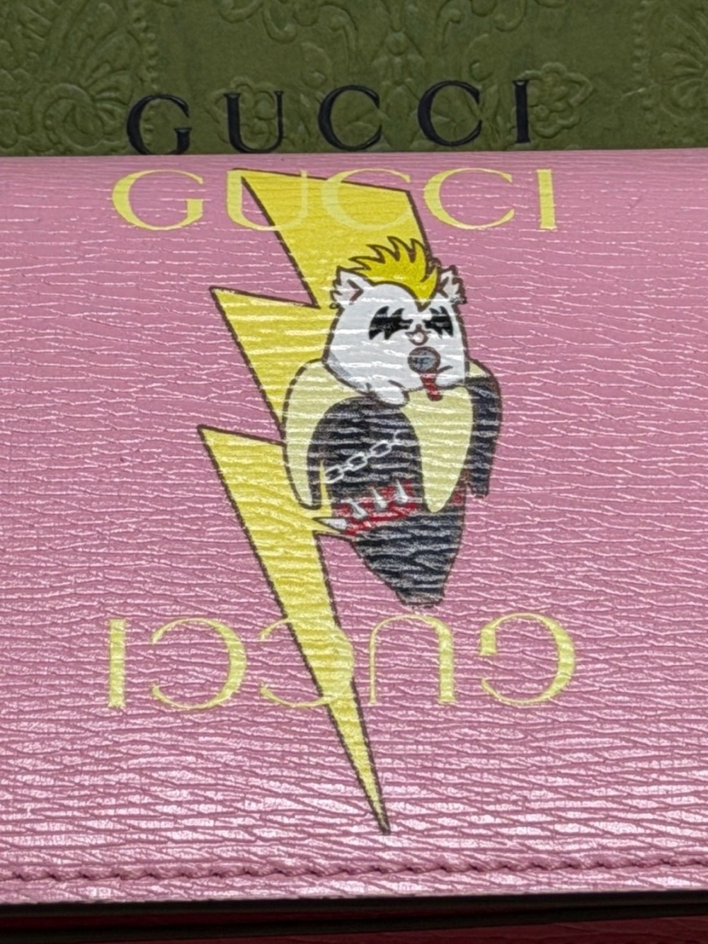 Gucci + Bananya Pink Leather Bi-Fold Compact Wallet - Picture 5 of 6